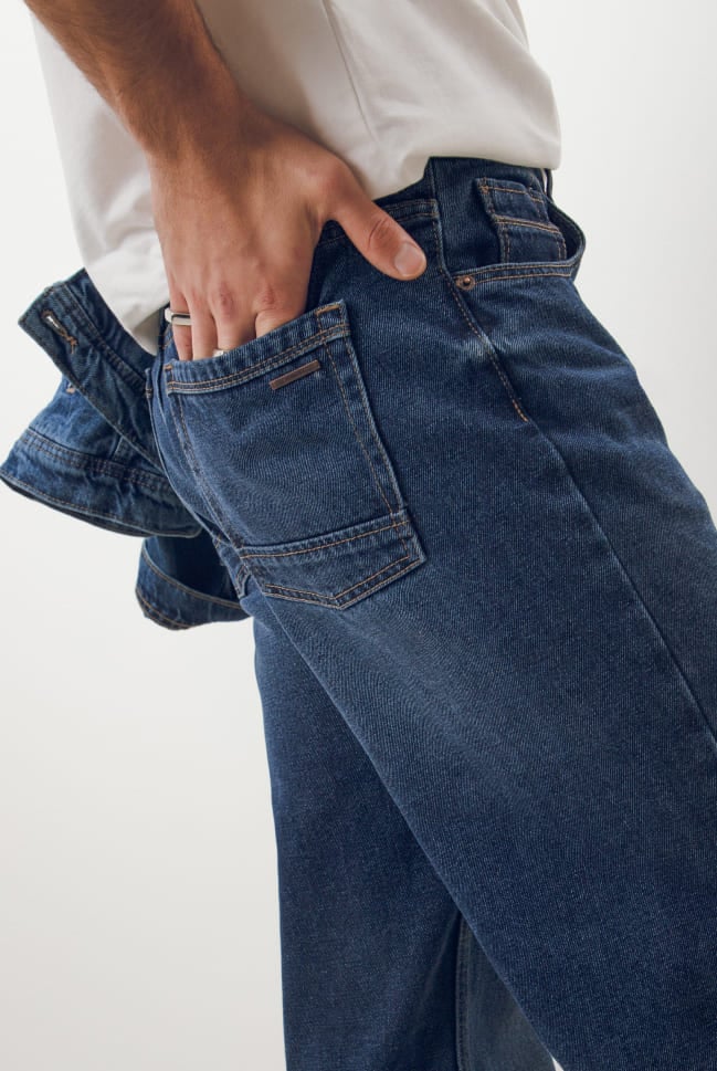 jeans relaxed amplios para hombre c&a