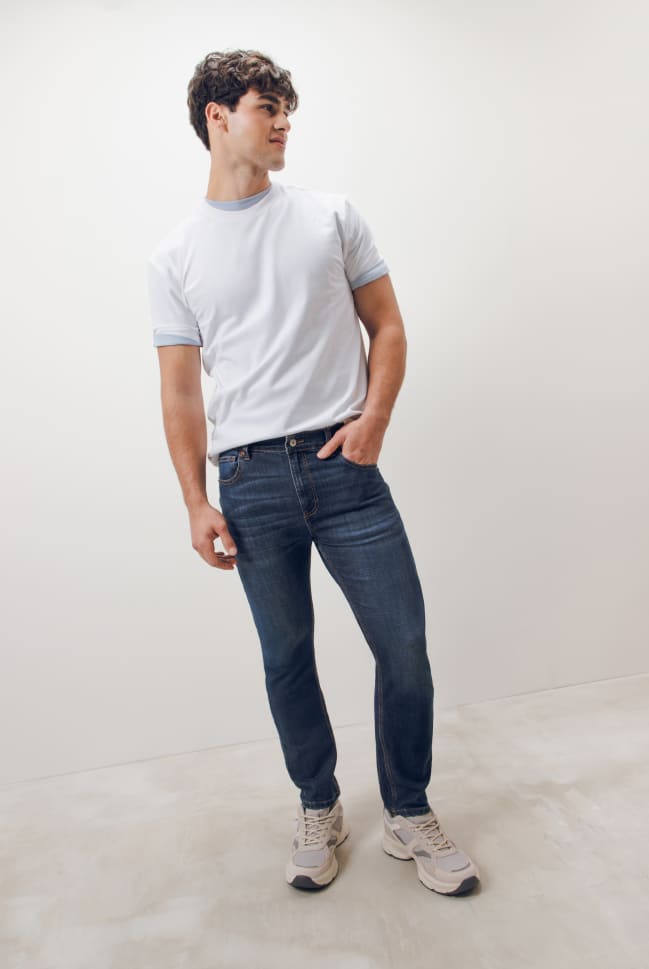skinny jeans ajustados para hombre c&a