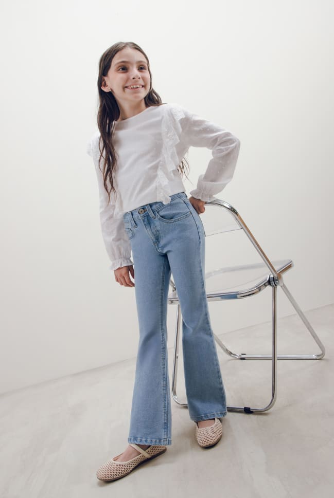 flare jeans acampanados para kids niña en c&a