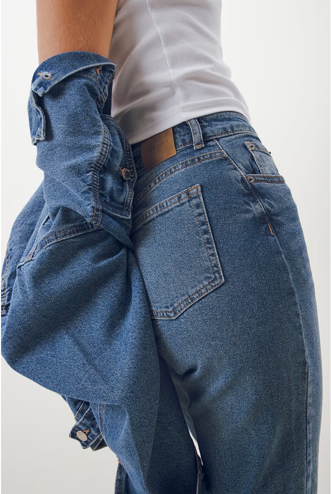 mom fit jeans de tiro alto para mujer c&a