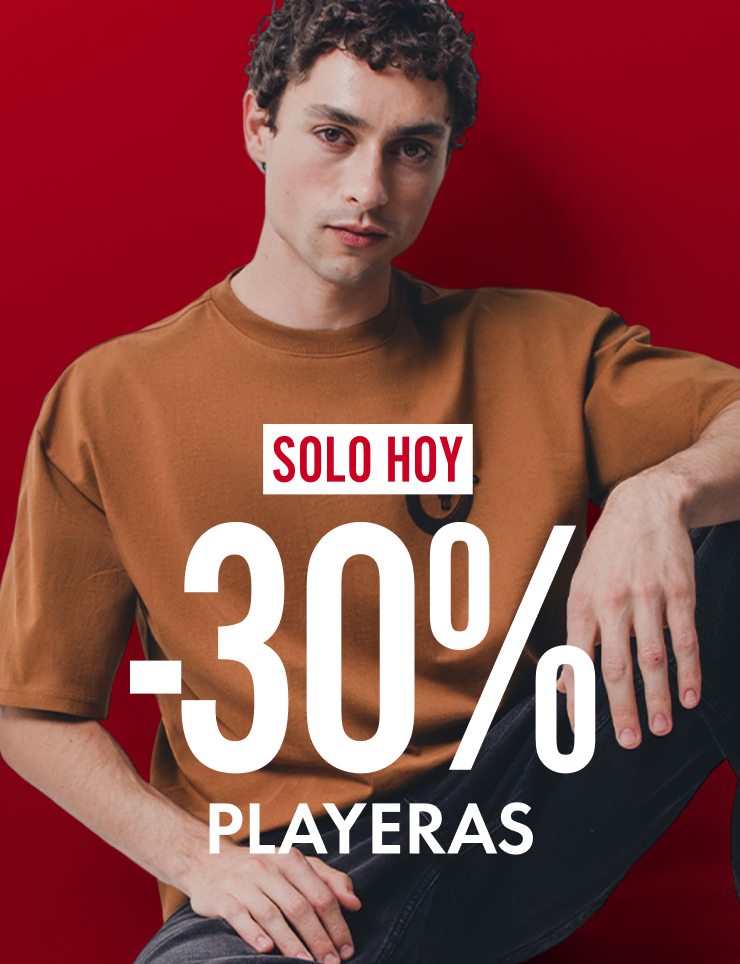-30% en playeras hombre