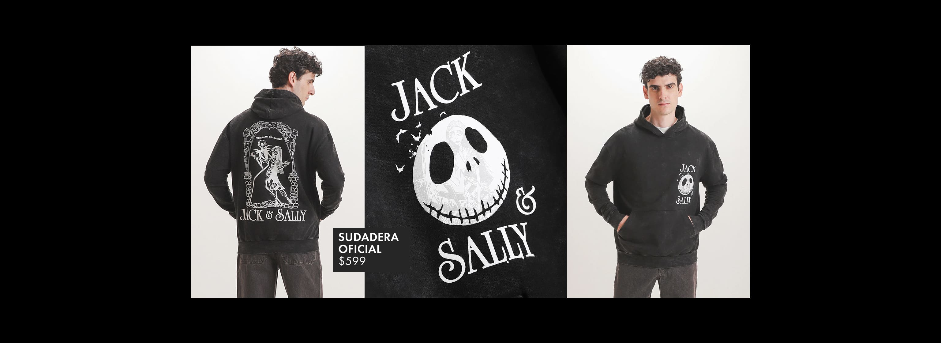 sudadera de jack y sally hombre