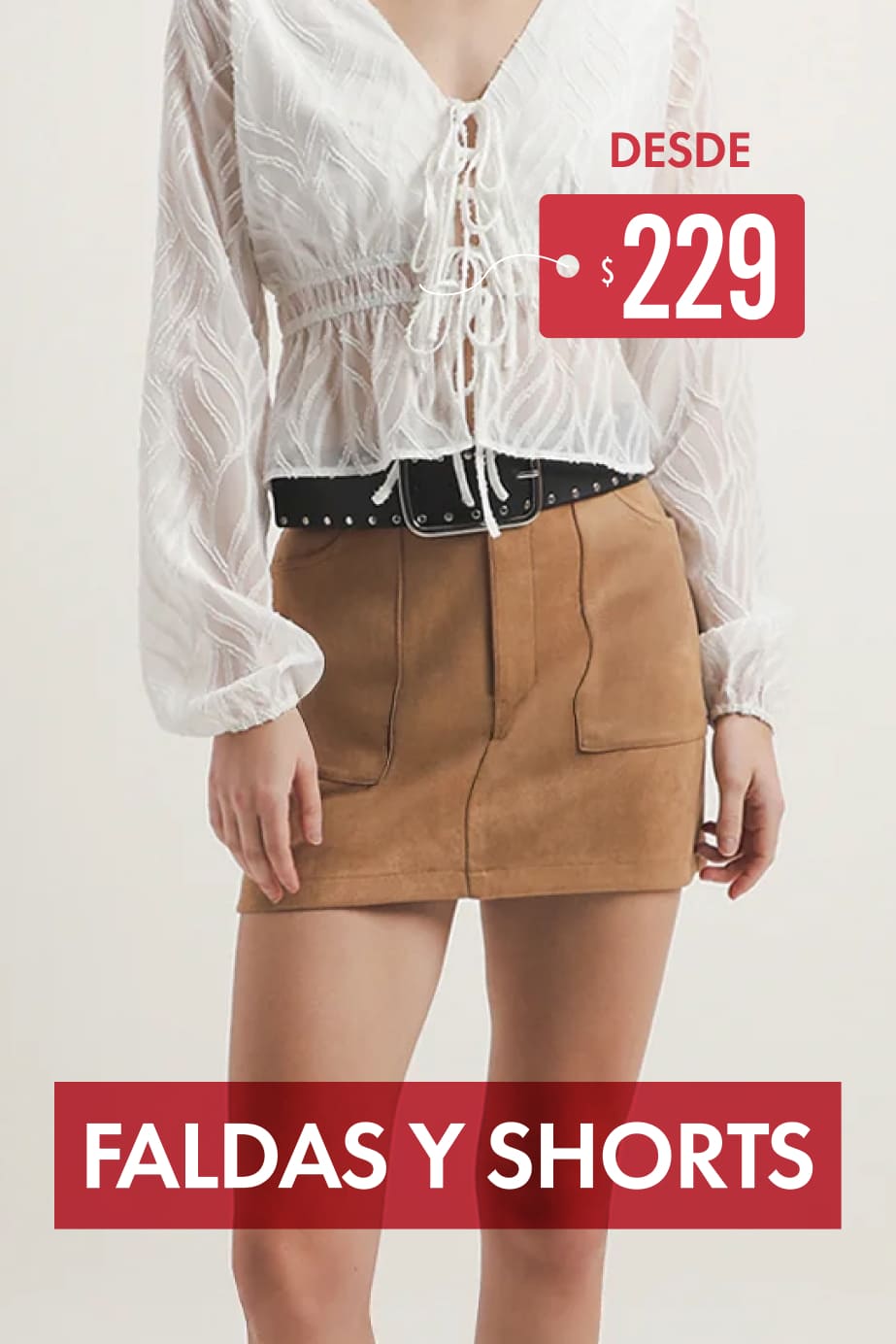 ver faldas y shorts de mujer en rebaja