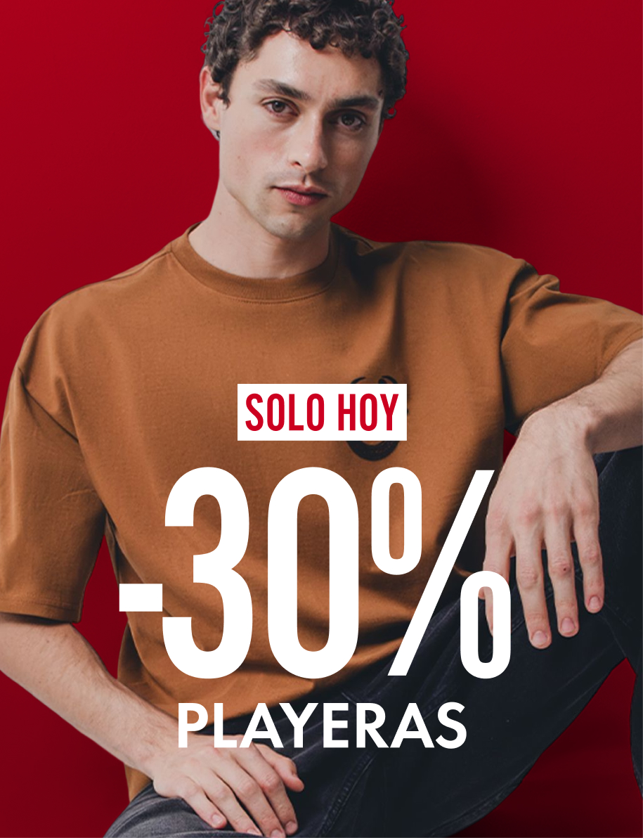 -30% en playeras hombre