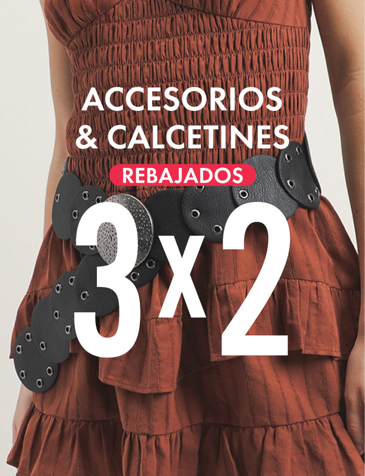 3x2 en accesorios y calcetines rebajas