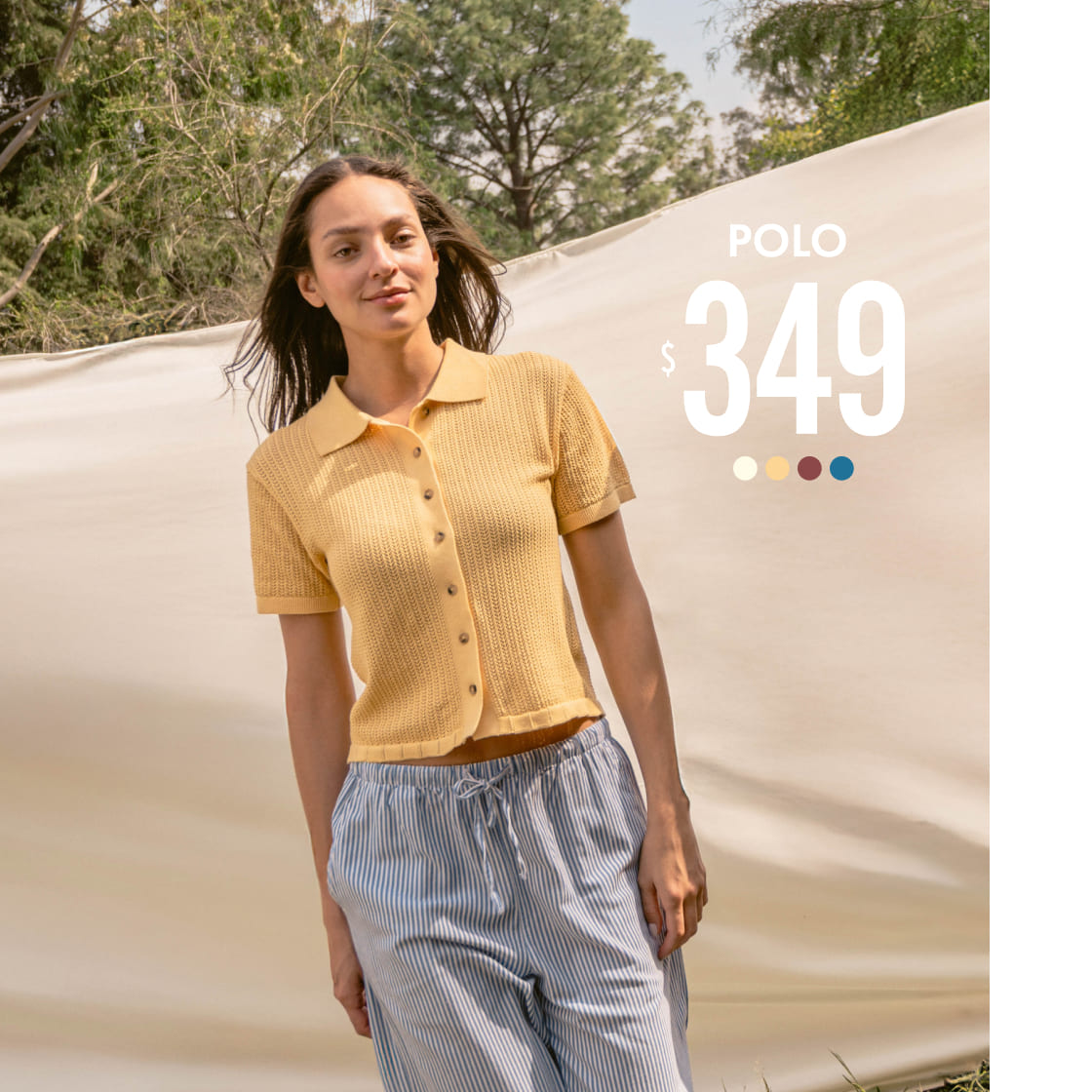 polo tejida manga corta c&a