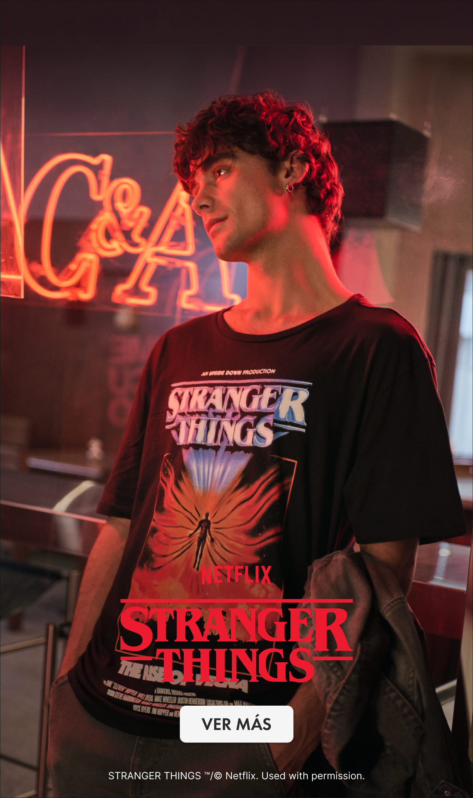 licencias de stranger things para hombre c&a