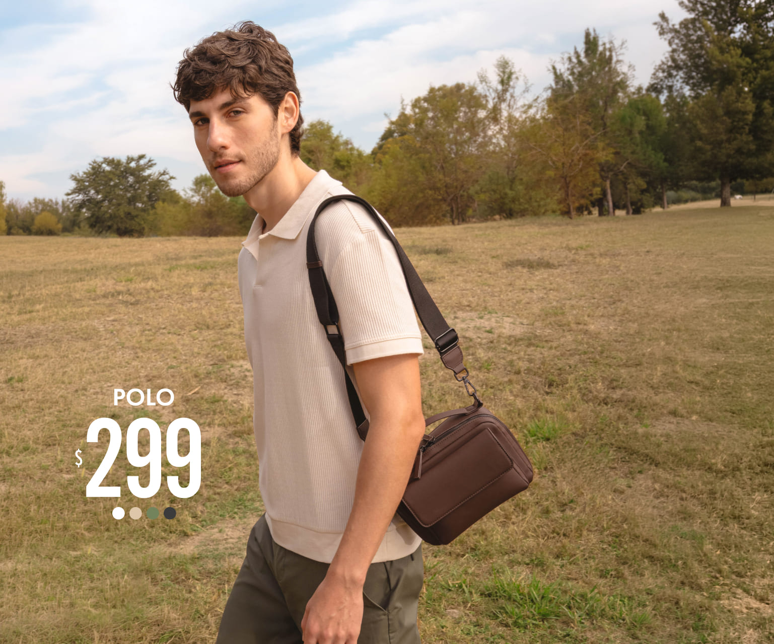 polo textura manga corta c&a