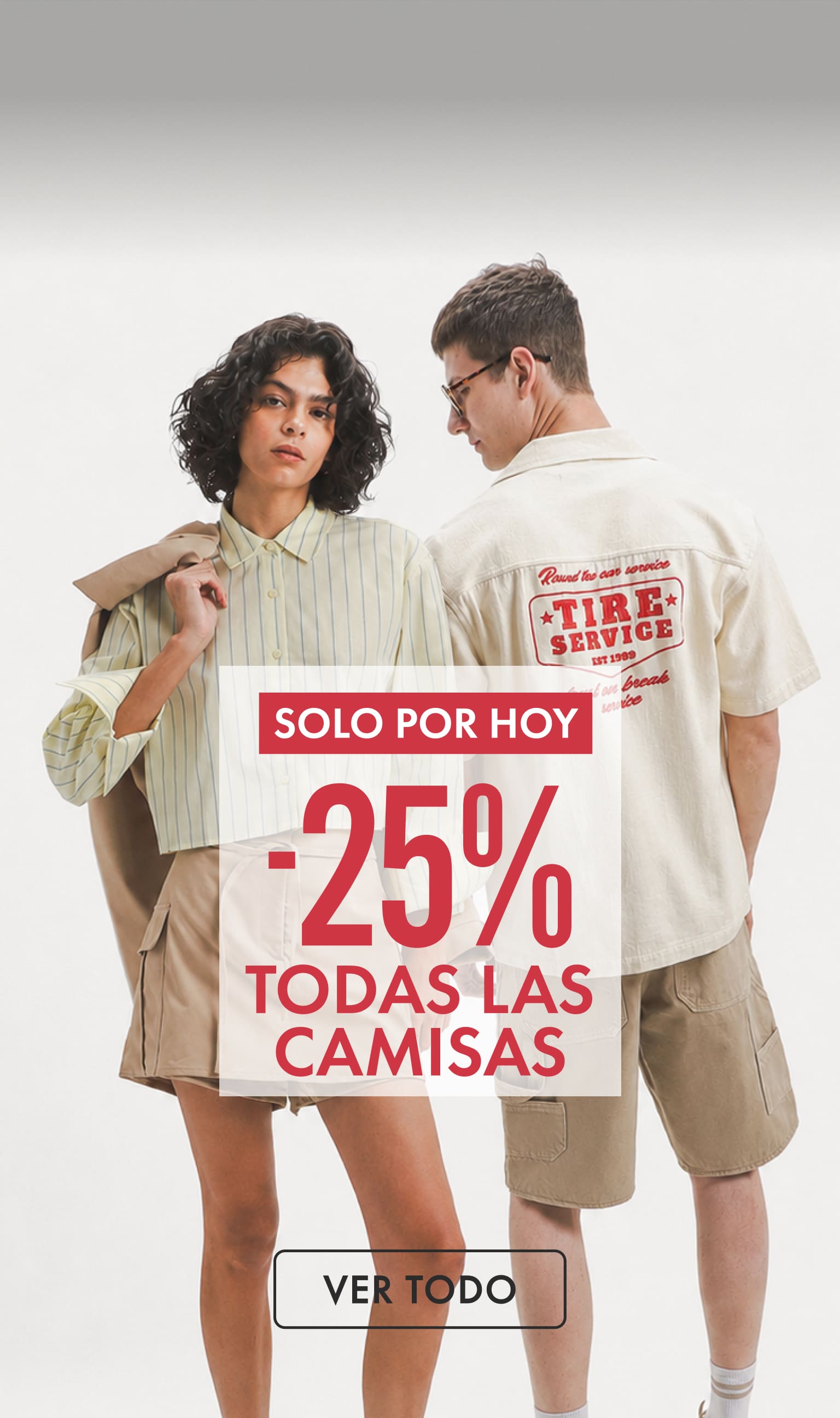 Camisas con 25% de descuento