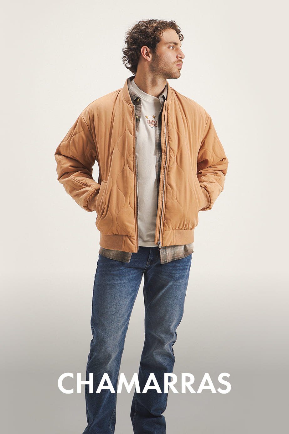 chamarras de moda para hombre c&a