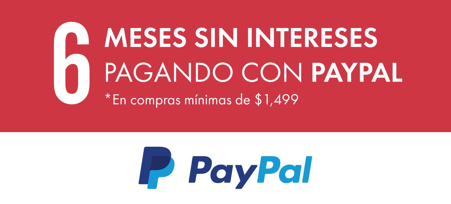 6 meses sin intereses con paypal