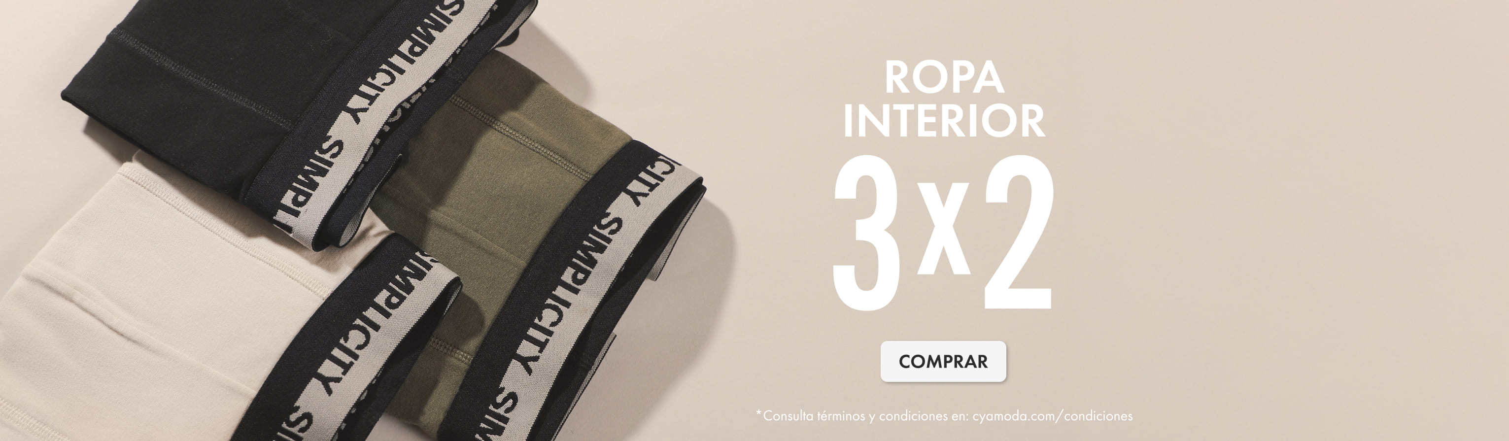 3x2 ropa interior de hombre
