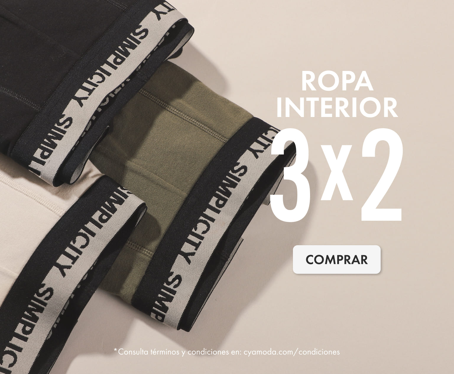 3x2 ropa interior de hombre