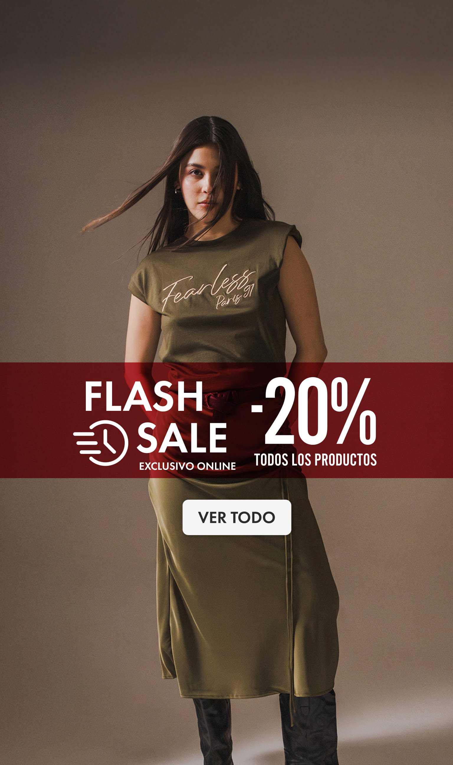 flash sale -20% toda la tienda online
