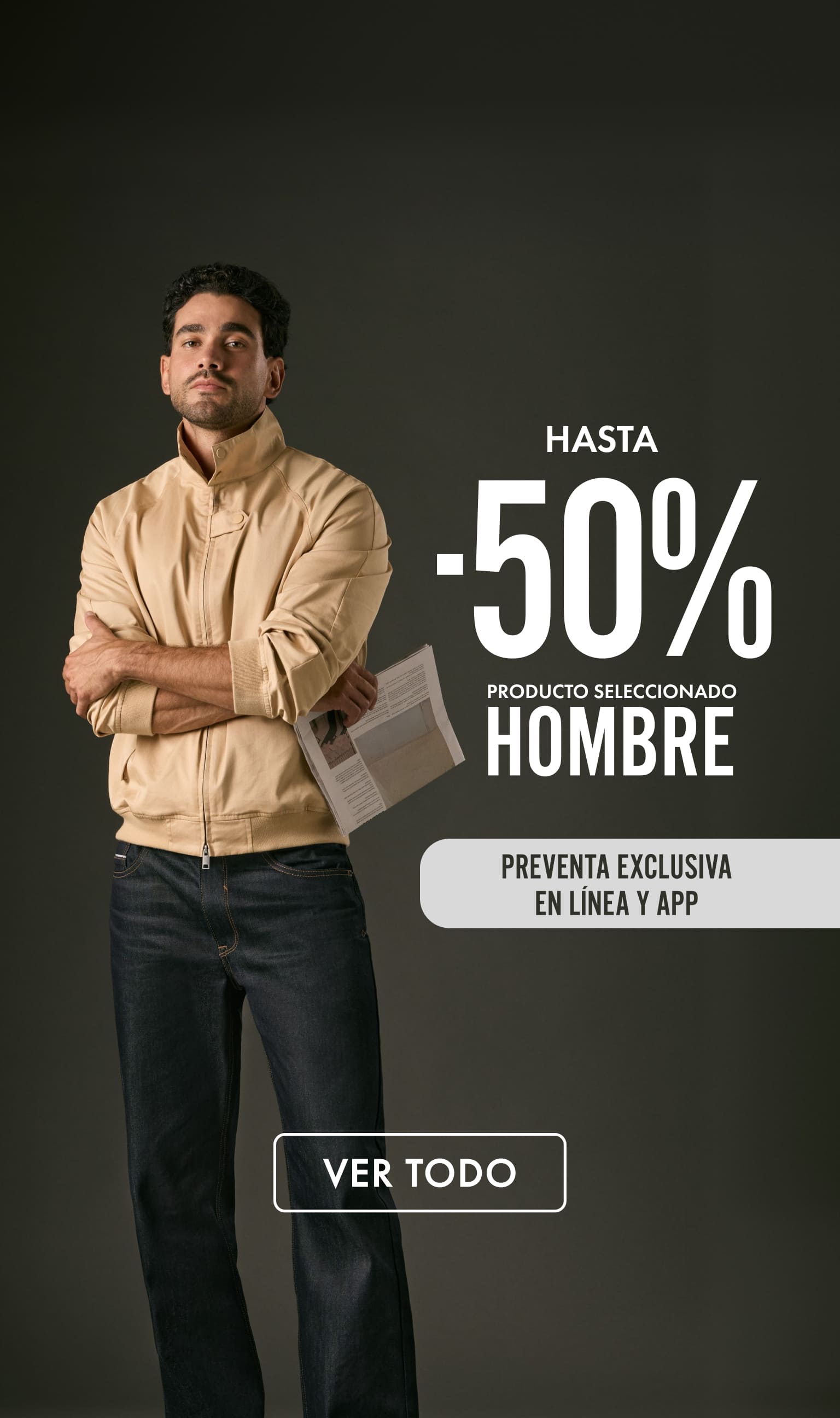 descuentos en productos seleccionados de hombre