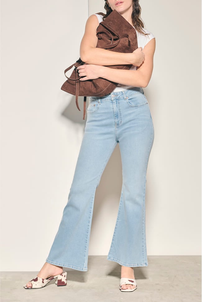 jeans flare de mujer