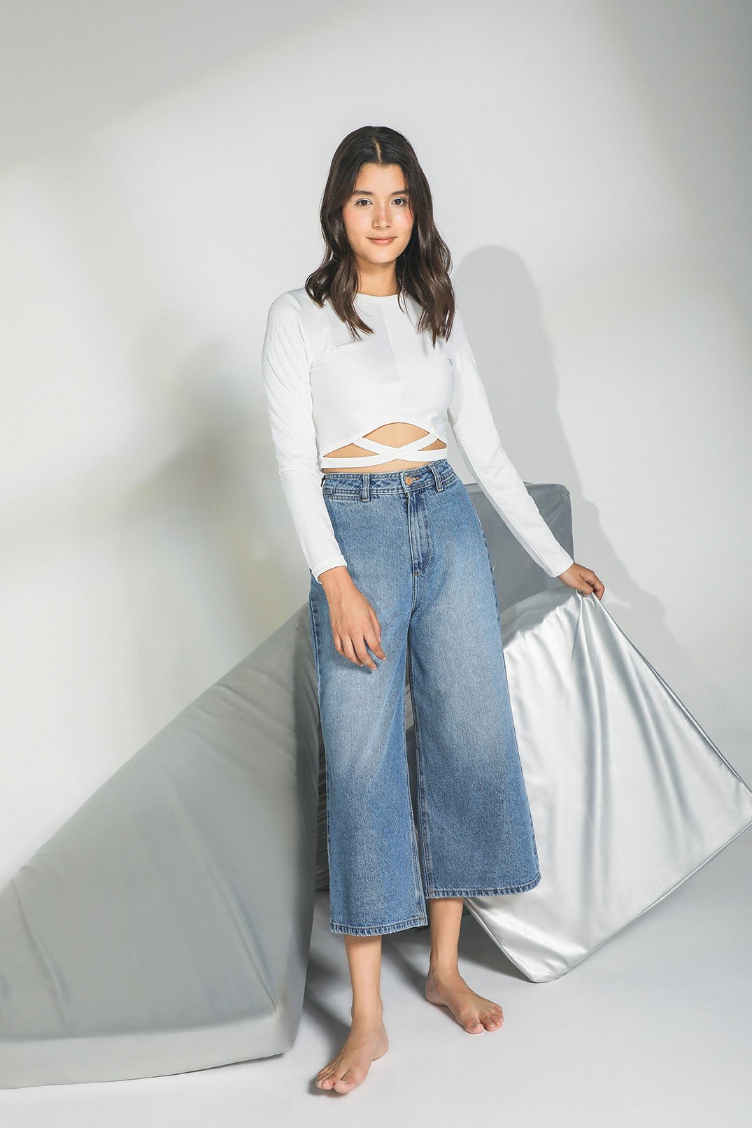 jeans culotte para mujer