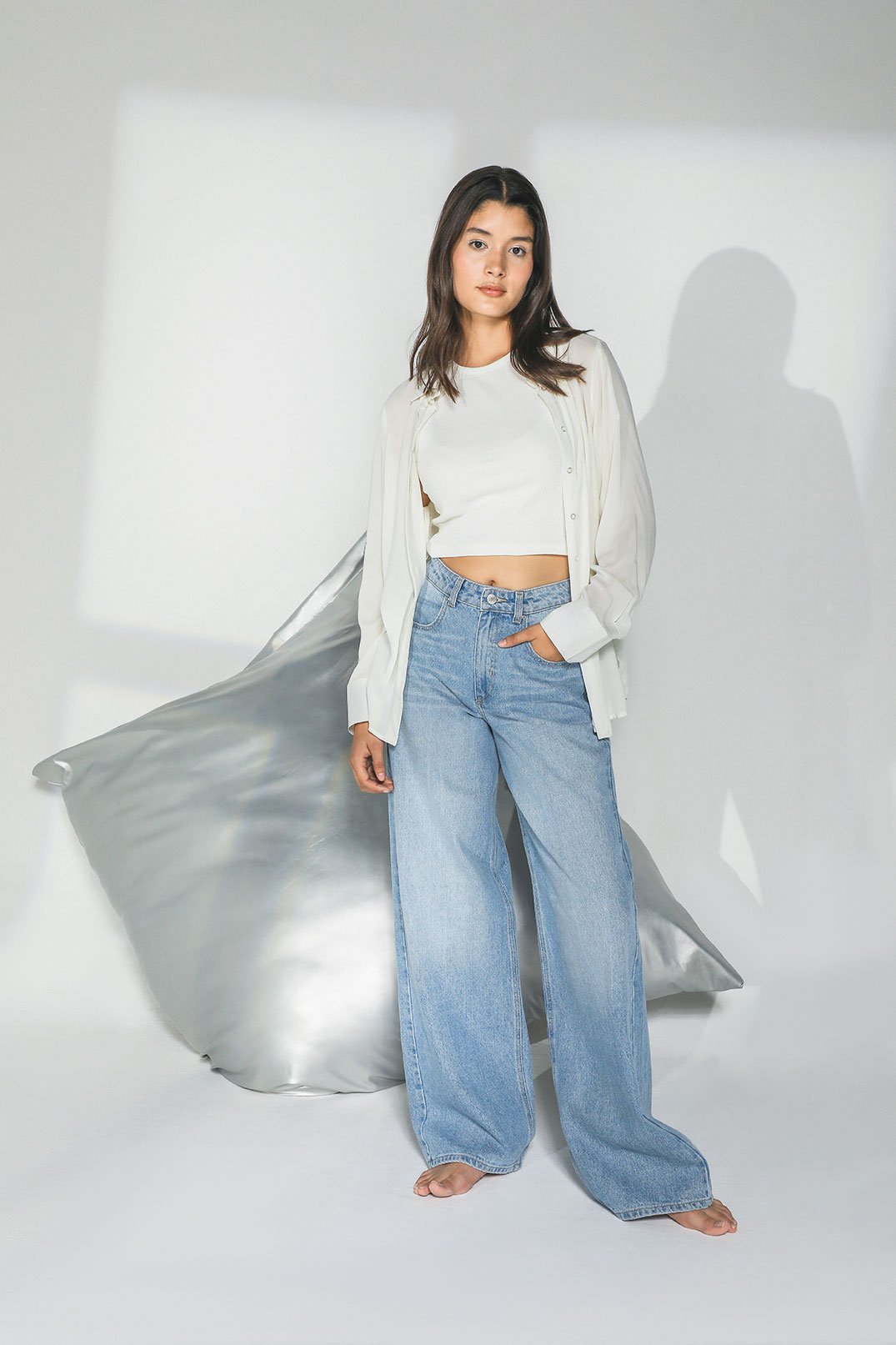 jeans wide leg para mujer