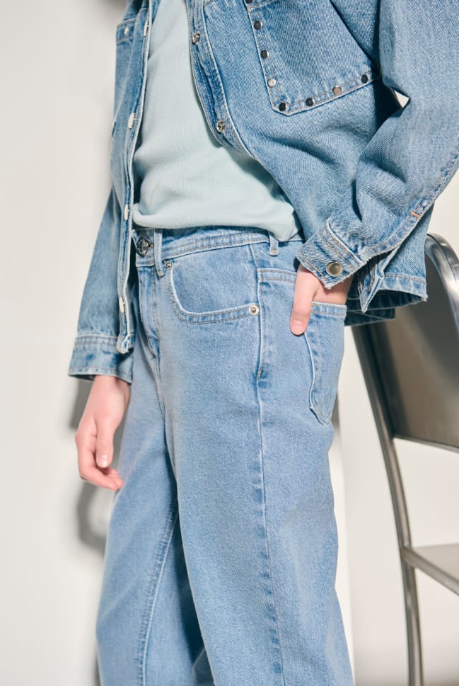 mom fit jeans de niña