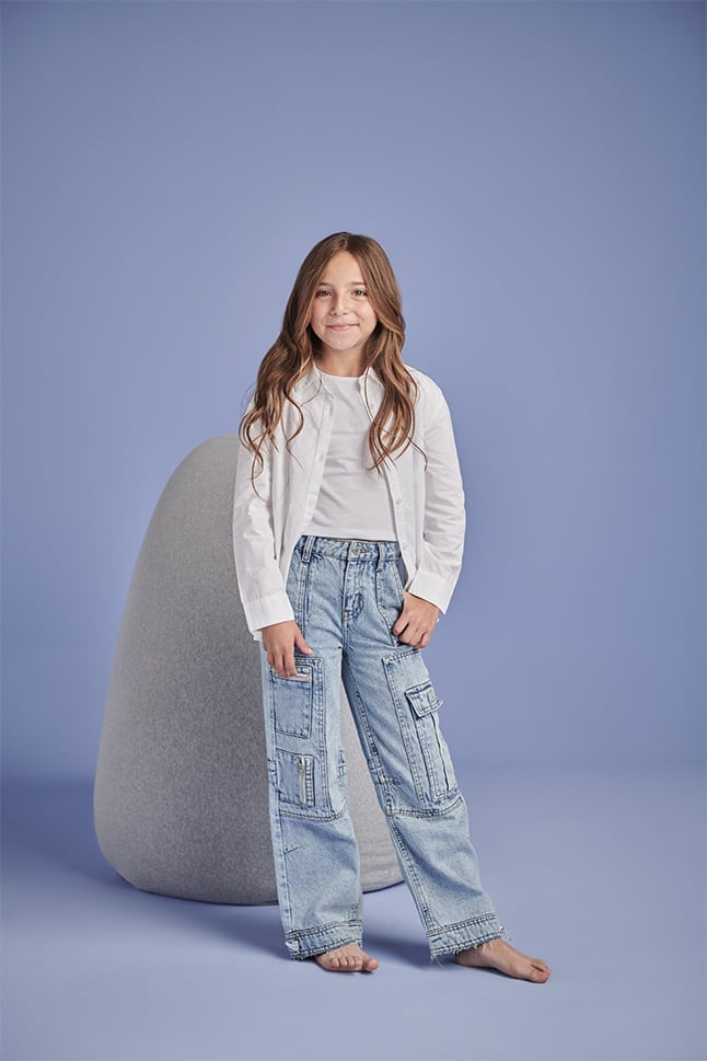 jeans boot cut para niña