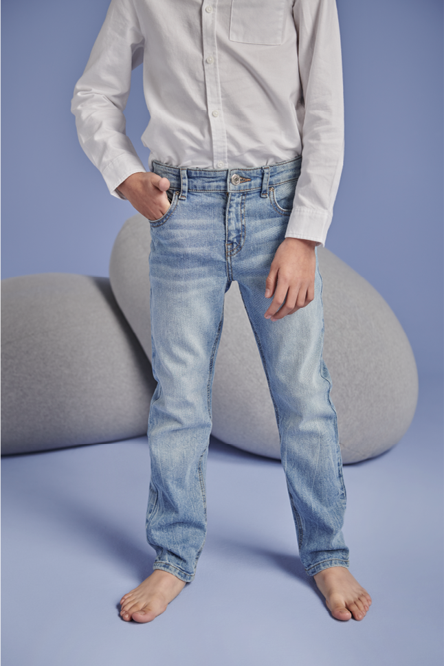 slim jeans fit mezclilla para niño