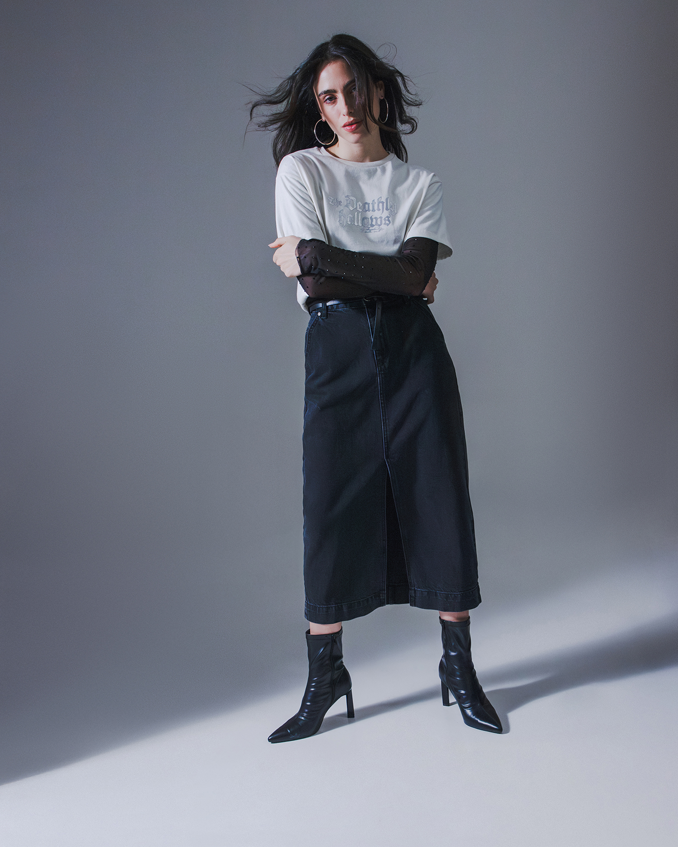 Falda Midi Negra