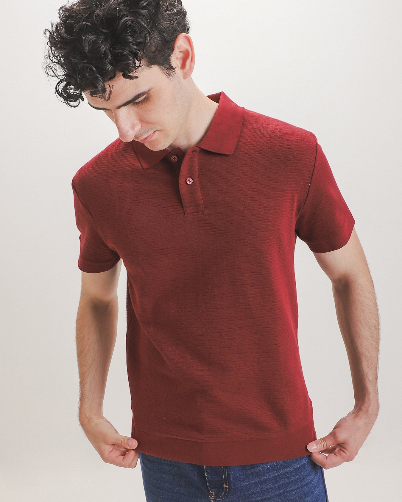 Polo Textura Roja