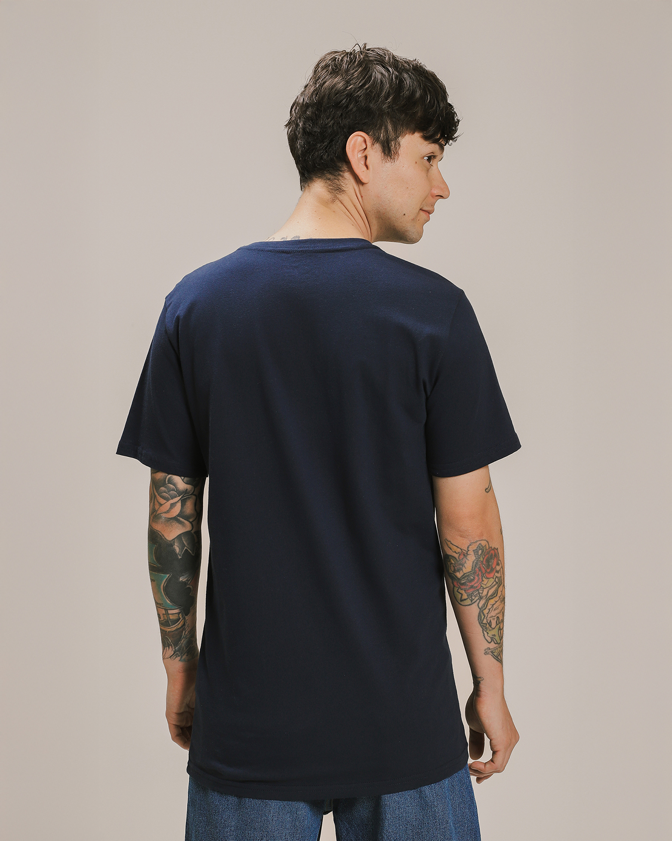 Camiseta Kaporal Para Hombre - Corte Slim, Manga Corta, Cuello En V, Modelo Vince, Color Navy, Talla M