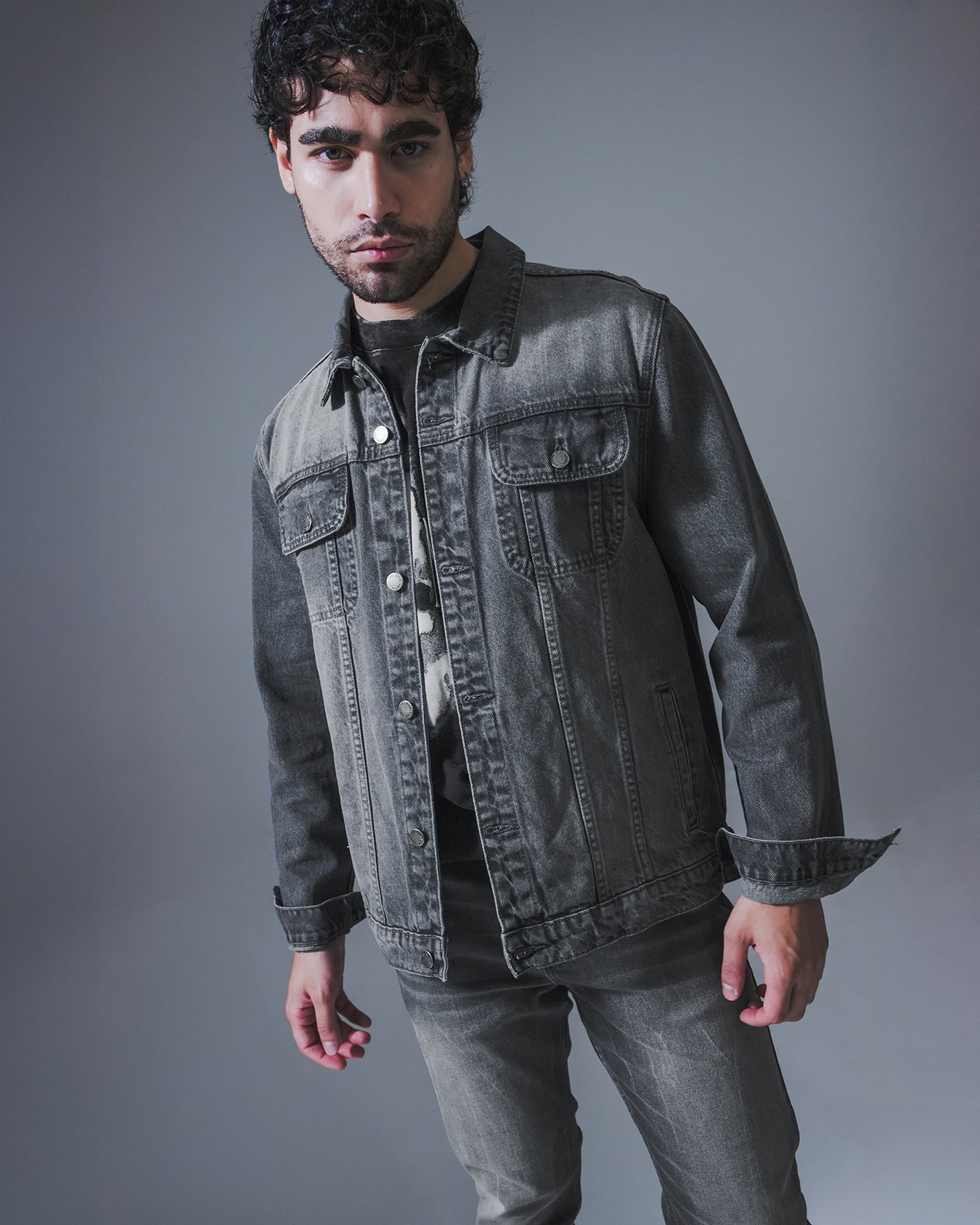 Acne Studios Camisa De Mezclilla Manga Larga | Gris | MX