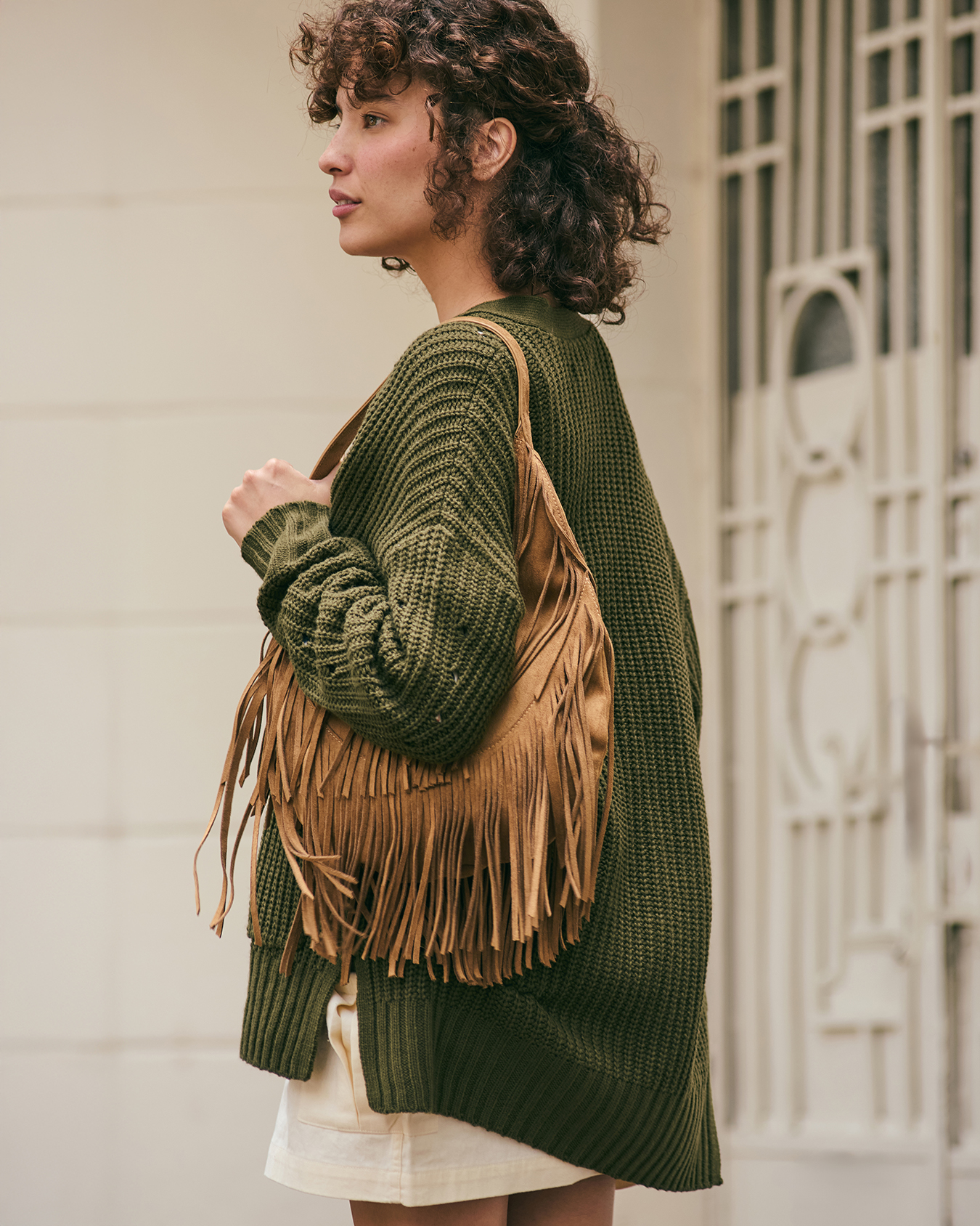 Suéter Verde Bolsas