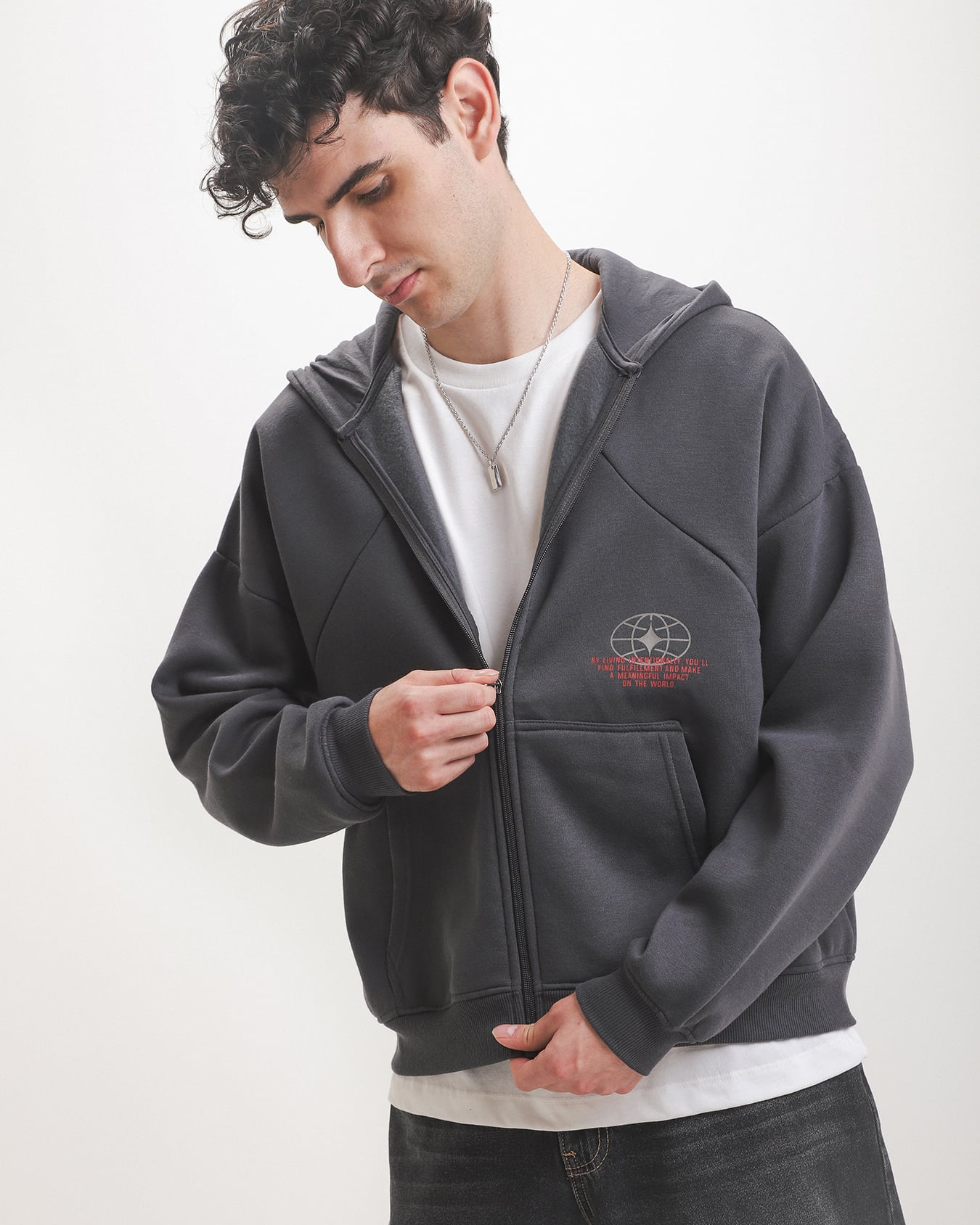 Sudadera Gris Oversize
