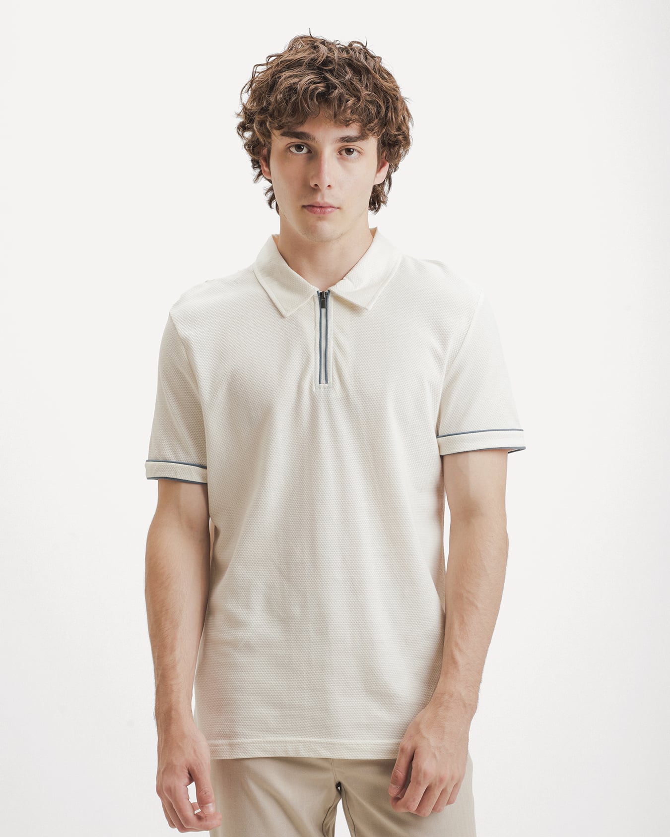 Polo Blanca Contraste