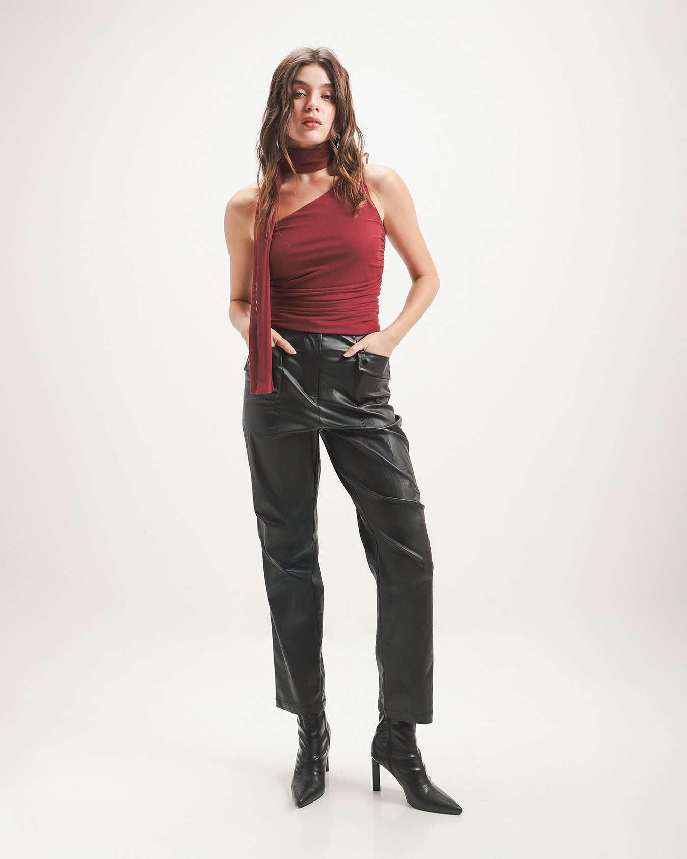 Cintura Pantalon Negro Mujer C&a Pantalones Canda C&a