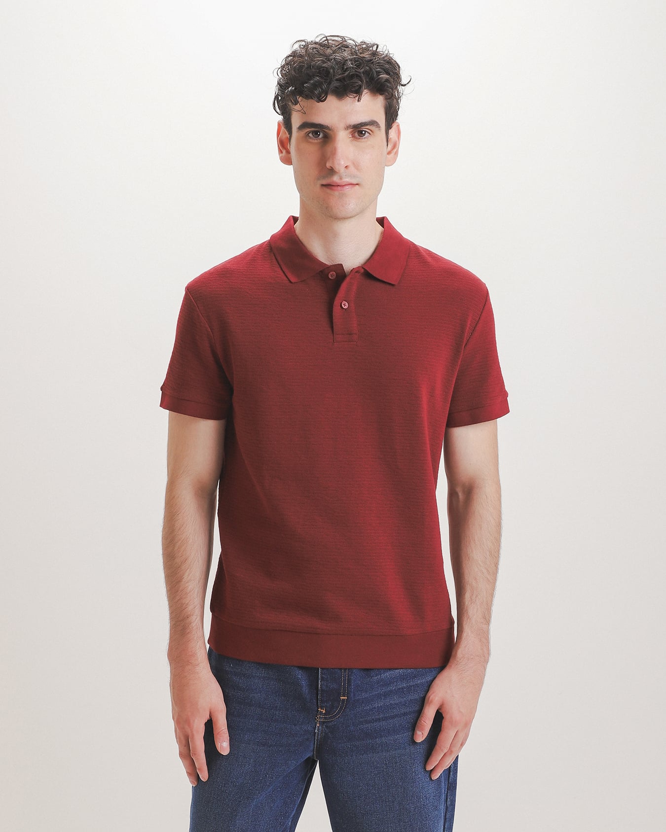 Polo Textura Roja