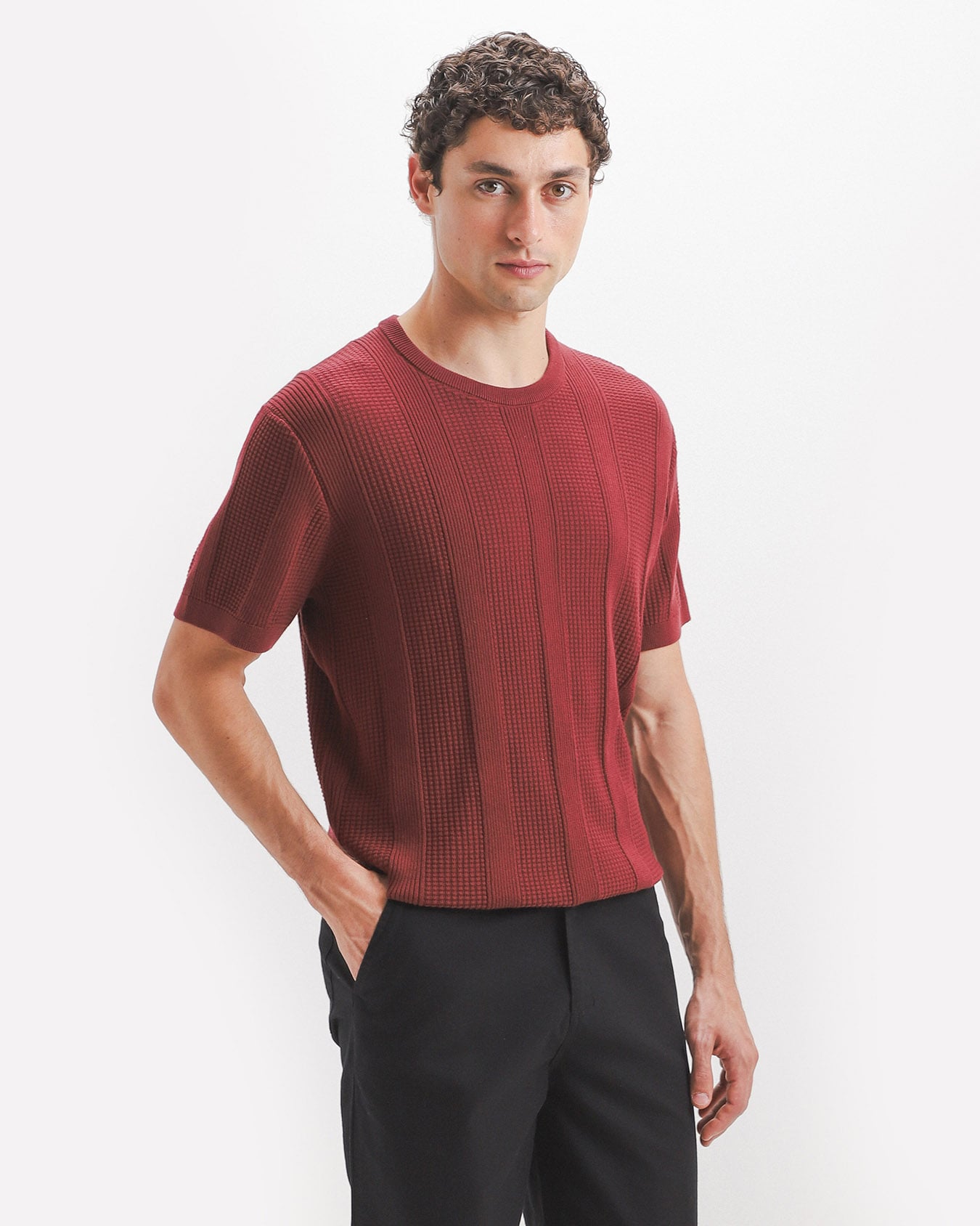 Playera Textura Roja
