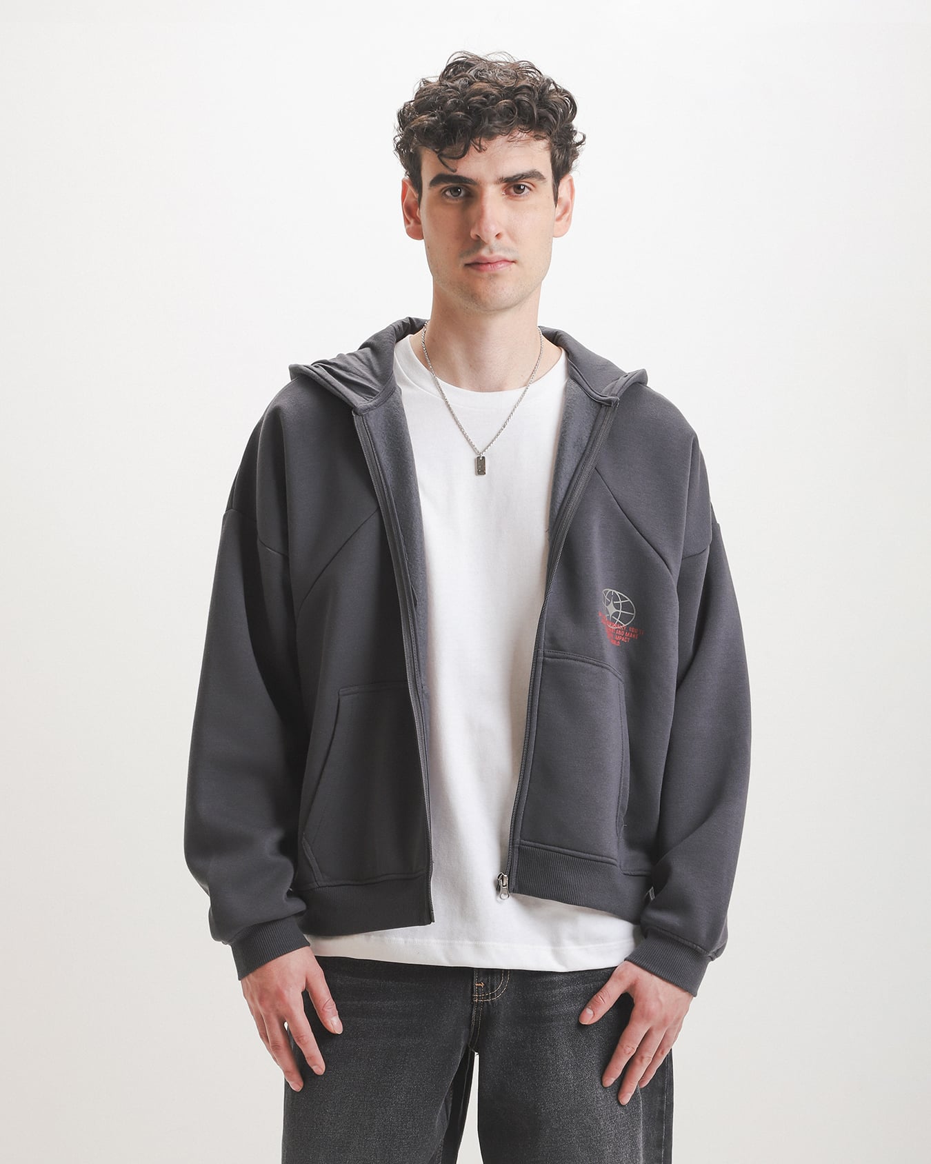Sudadera Gris Oversize