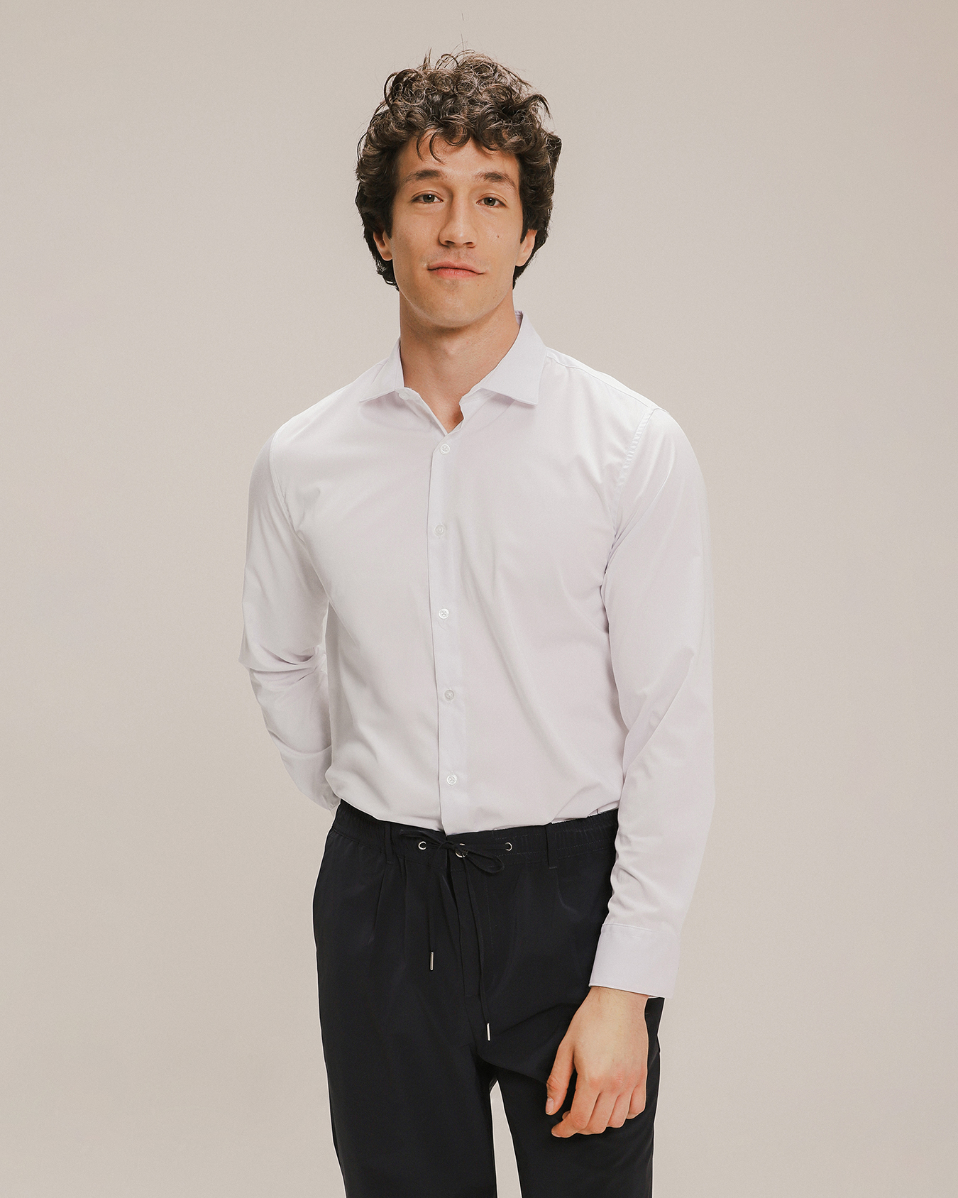 Cuello Italiano Blusa Blanca De Hombre Cuello Camisas De Hombres