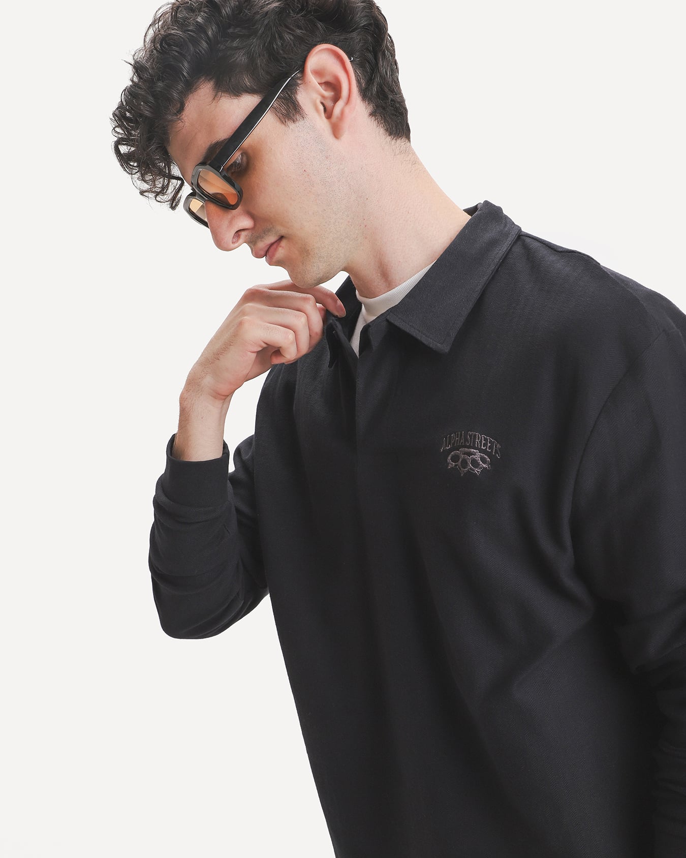 Polo Negra Relaxed