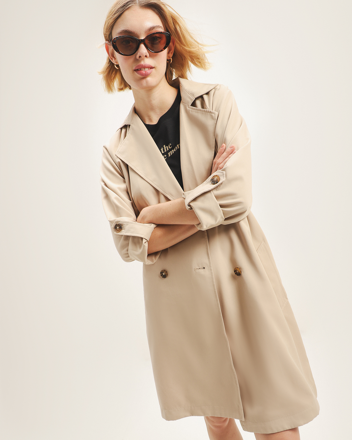 Gabardina Caqui Para mujer – C&A México