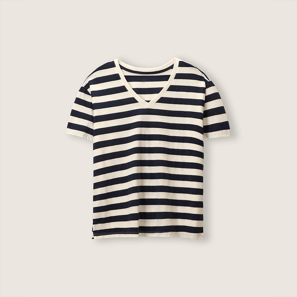 Cya Talla 104 C&a Playera Rayas Fit Relaxed Blanco Para Mujer