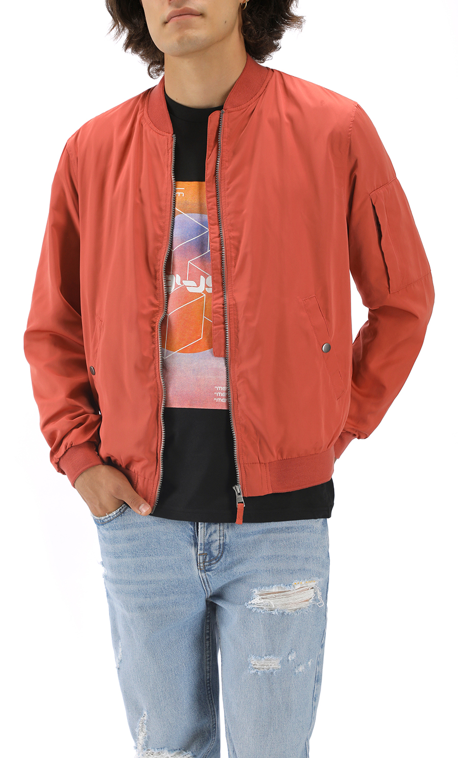 Chamarra Bomber Casual