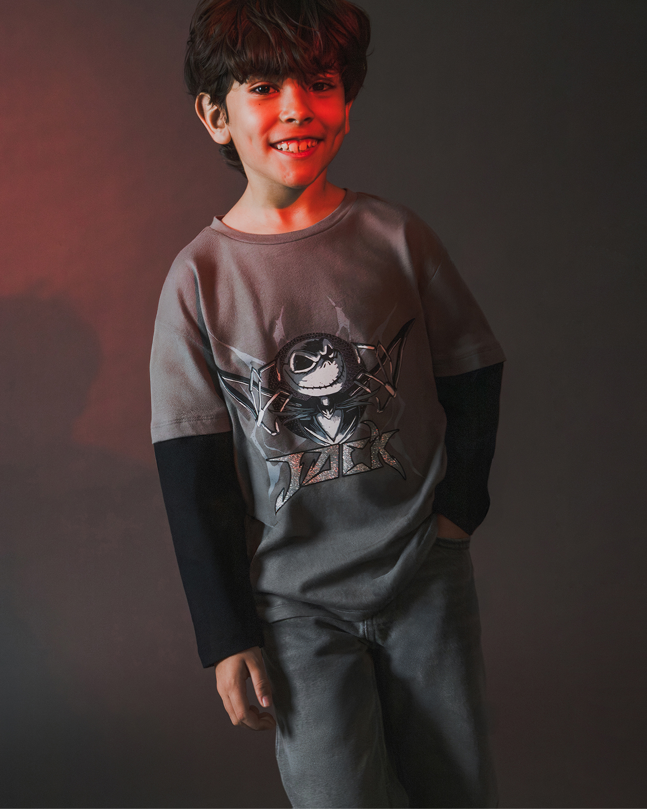 Playera Gris Estampado Jack