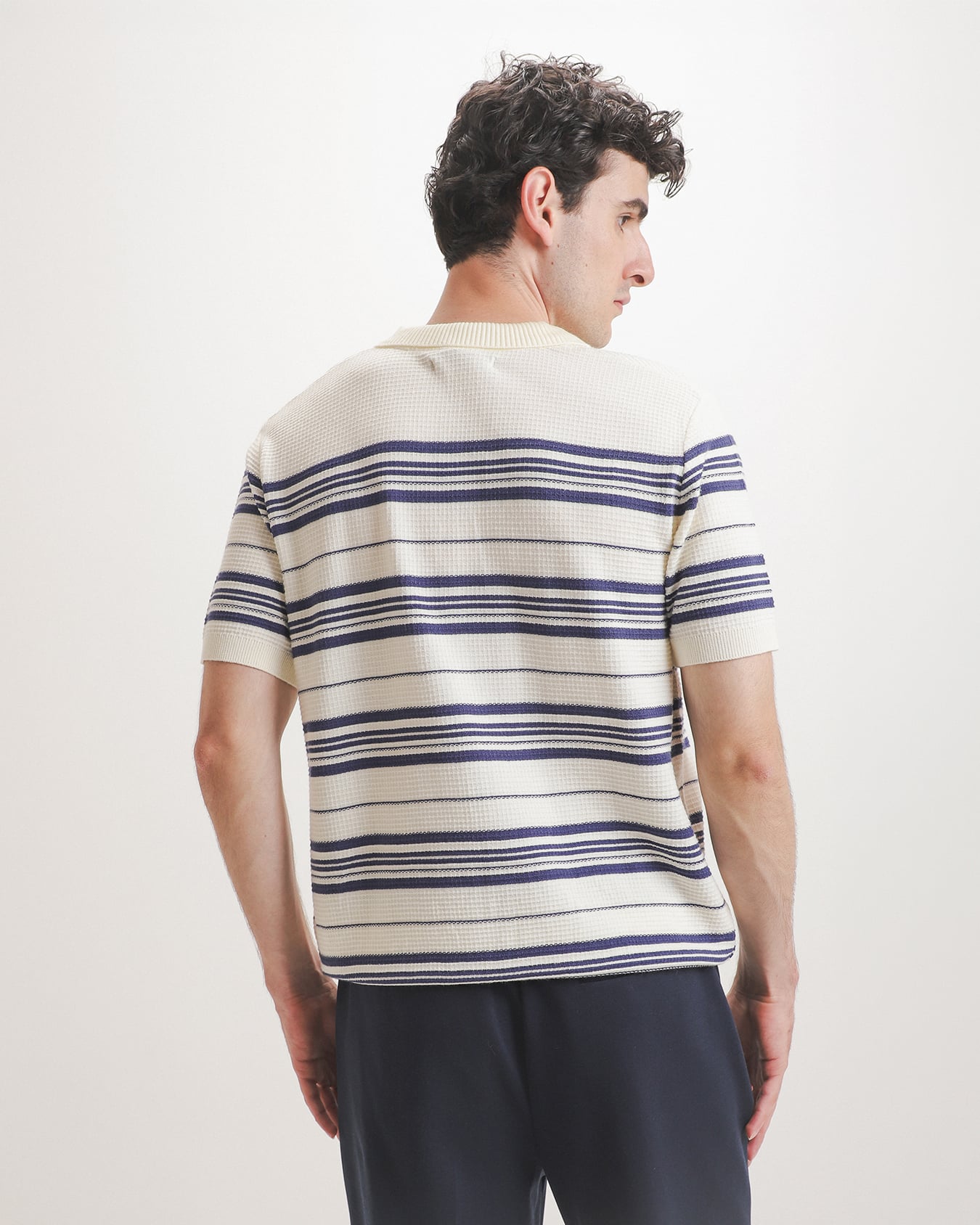 Polo Blanca Rayas