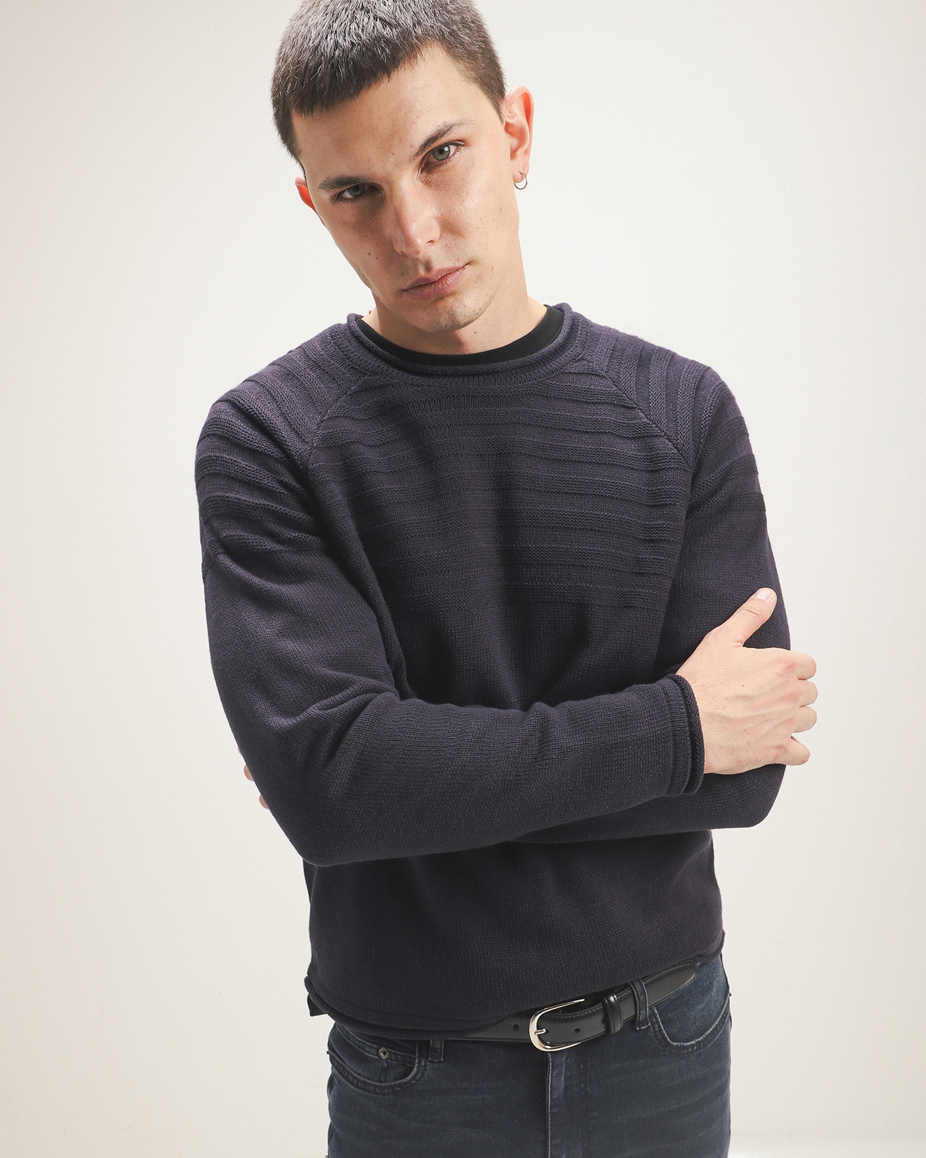 Suéter Negro De Punto