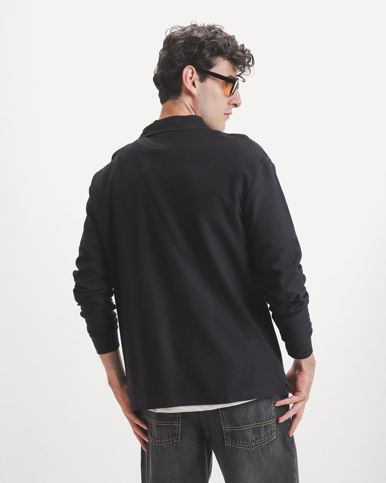 Polo Negra Relaxed