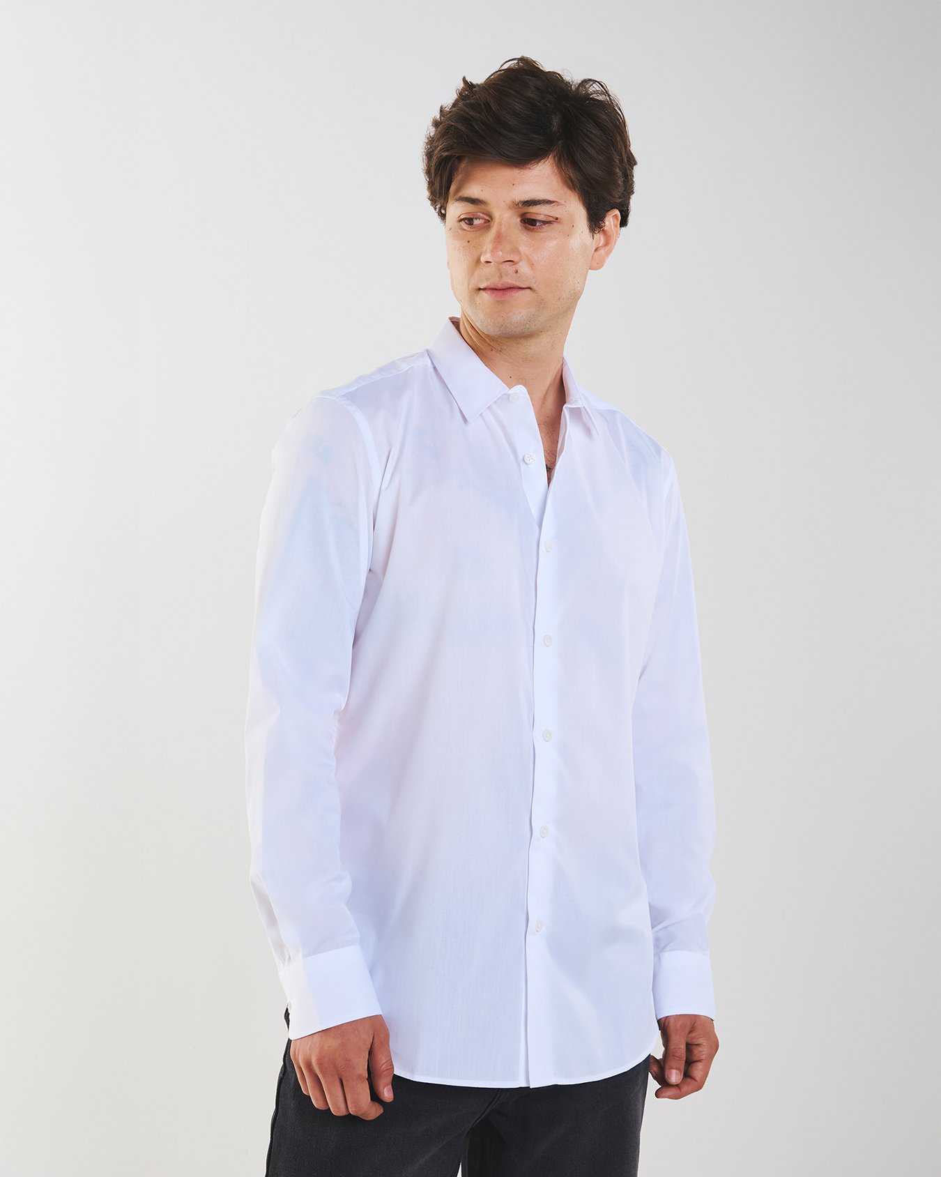 Camisa Slim Formal Blanco Para hombre – C&A México