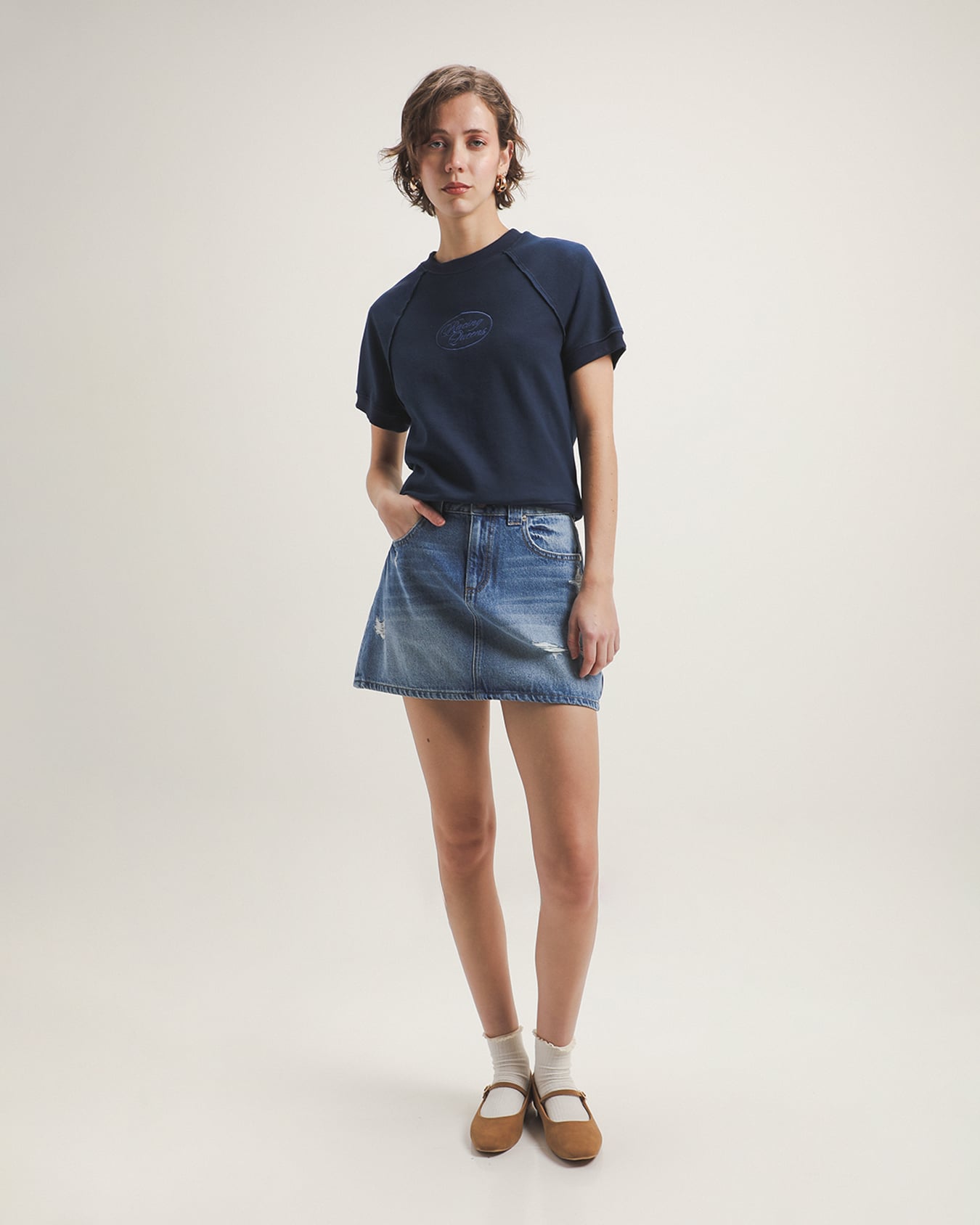 Falda Mini Mezclilla Azul