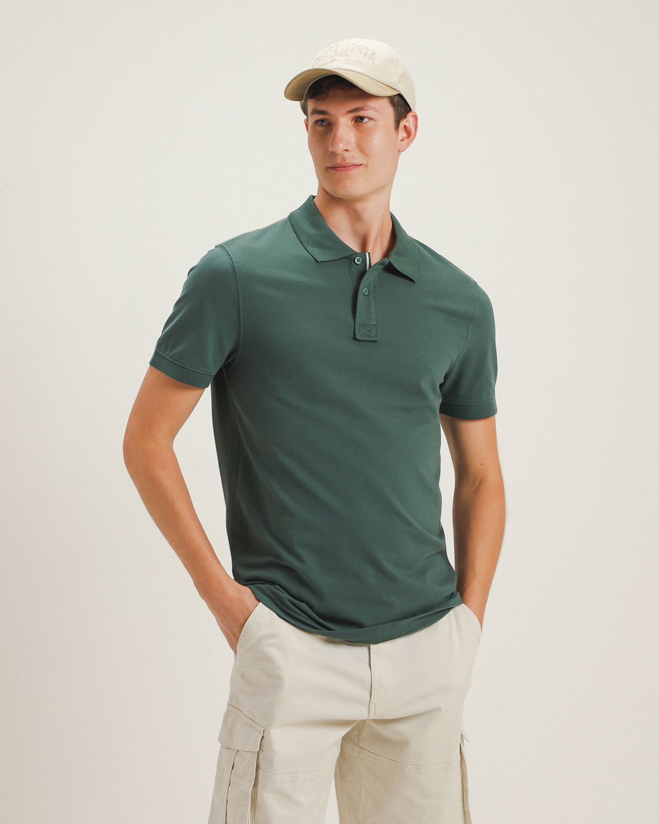 Polo Verde Manga Corta