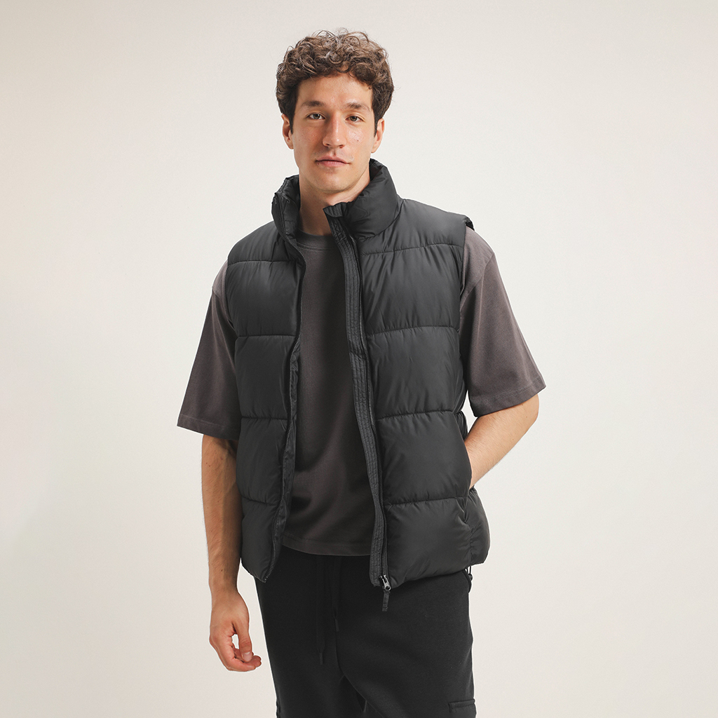 Chaleco Abullonado Negro Para hombre – C&A México